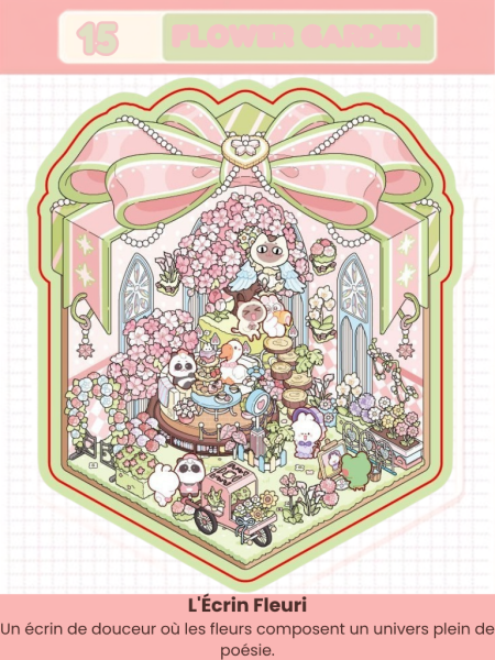 15 Carte FLOWER GARDEN